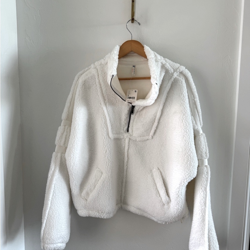 FP Movement by Free People White Fleece Jacket